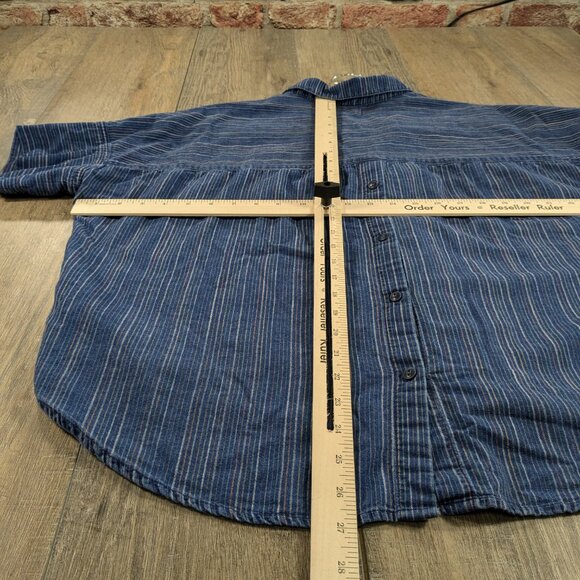 Madewell Blue Striped Blouse - Picture 6 of 9